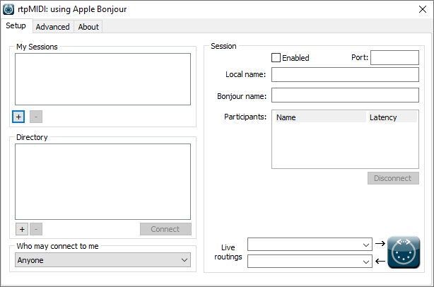 rtpMIDI-Setup