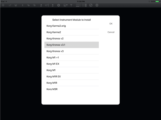 Install Instrument Dialog