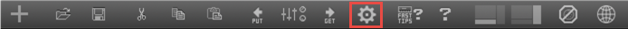 Instrument View Button Bar - Settings button