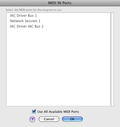 AudioMidiSetup MQ MIDI In Ports