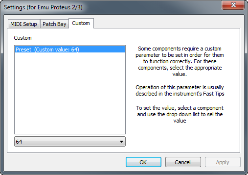 Settings-Custom