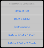Select Memory Configuration Dlg